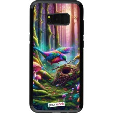 Coque Samsung Galaxy S8+ - Hybrid Armor noir Oiseau Nid Forêt