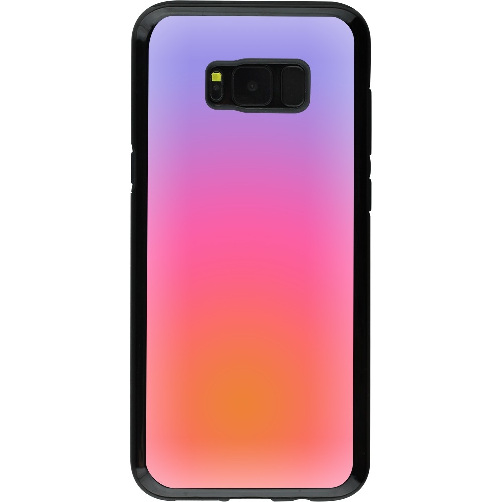 Coque Samsung Galaxy S8+ - Hybrid Armor noir Orange Pink Blue Gradient