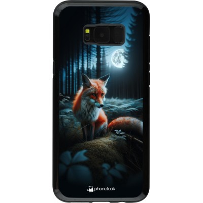 Coque Samsung Galaxy S8+ - Hybrid Armor noir Renard lune forêt