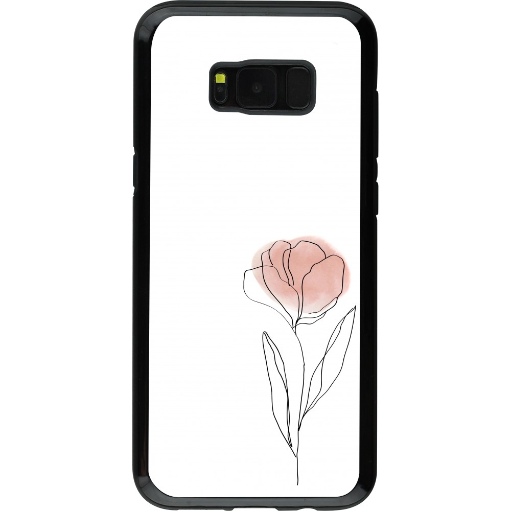 Coque Samsung Galaxy S8+ - Hybrid Armor noir Spring 23 minimalist flower