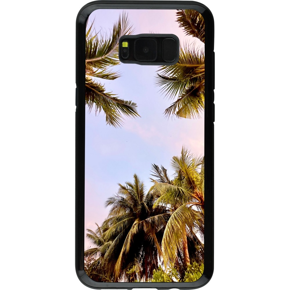 Coque Samsung Galaxy S8+ - Hybrid Armor noir Summer 2023 palm tree vibe