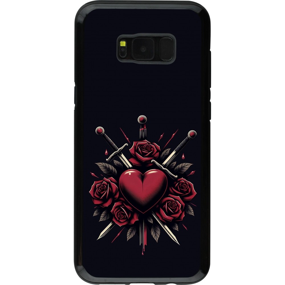 Coque Samsung Galaxy S8+ - Hybrid Armor noir Valentine 2024 gothic love