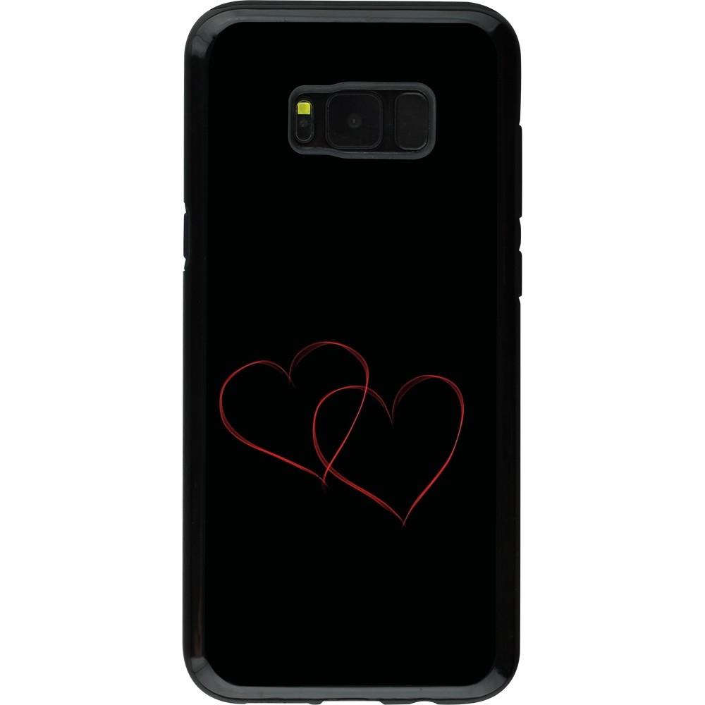 Coque Samsung Galaxy S8+ - Hybrid Armor noir Valentine 2023 attached heart