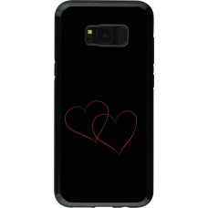 Coque Samsung Galaxy S8+ - Hybrid Armor noir Valentine 2023 attached heart