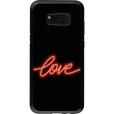 Coque Samsung Galaxy S8+ - Hybrid Armor noir Valentine 2023 neon love