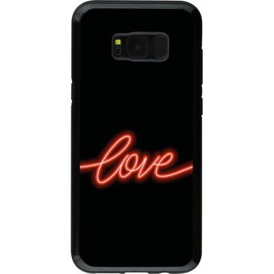 Coque Samsung Galaxy S8+ - Hybrid Armor noir Valentine 2023 neon love