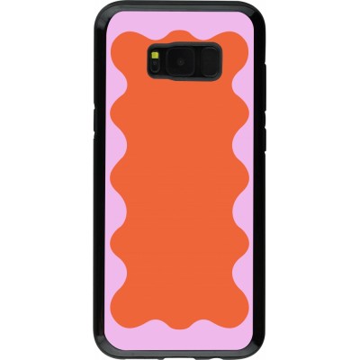 Coque Samsung Galaxy S8+ - Hybrid Armor noir Wavy Rectangle Orange Pink