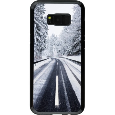 Coque Samsung Galaxy S8+ - Hybrid Armor noir Winter 22 Snowy Road