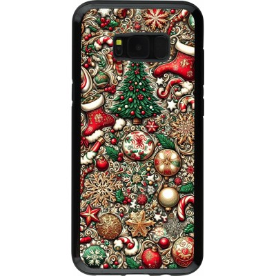 Coque Samsung Galaxy S8+ - Hybrid Armor noir Noël 2023 micro pattern