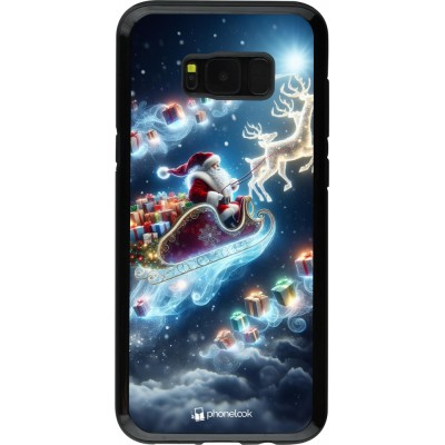 Coque Samsung Galaxy S8+ - Hybrid Armor noir Noël 2023 Père Noël enchanté