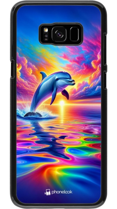 Coque Samsung Galaxy S8+ - Dauphin arc-en-ciel heureux