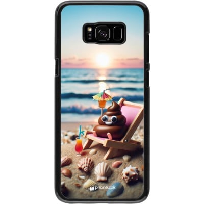 Coque Samsung Galaxy S8+ - Emoji caca sur chaise longue