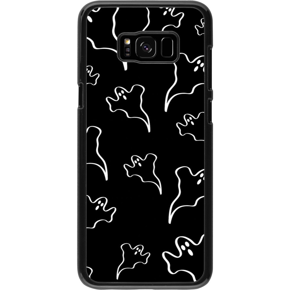 Coque Samsung Galaxy S8+ - Halloween 2024 black and white ghosts