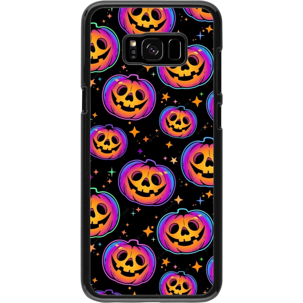 Coque Samsung Galaxy S8+ - Halloween 2024 rainbow pumpkins