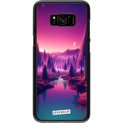 Coque Samsung Galaxy S8+ - Paysage Violet-Rose