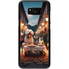 Coque Samsung Galaxy S8+ - Valentine 2024 Dog & Cat Candlelight