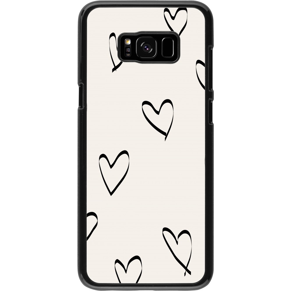 Coque Samsung Galaxy S8+ - Valentine 2023 minimalist hearts