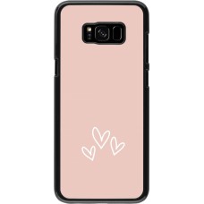 Coque Samsung Galaxy S8+ - Valentine 2023 three minimalist hearts