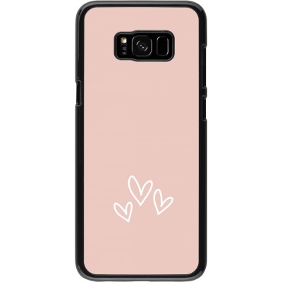 Coque Samsung Galaxy S8+ - Valentine 2023 three minimalist hearts