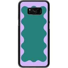 Coque Samsung Galaxy S8+ - Wavy Rectangle Green Purple