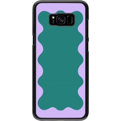 Coque Samsung Galaxy S8+ - Wavy Rectangle Green Purple