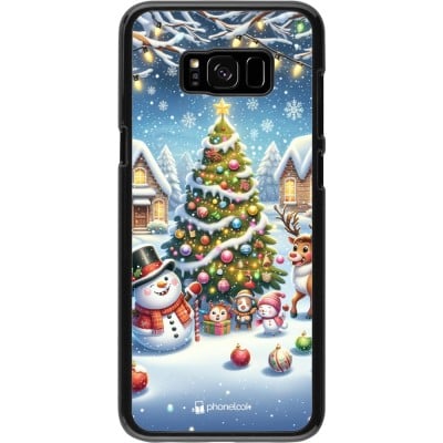 Coque Samsung Galaxy S8+ - Noël 2023 bonhomme de neige et sapin