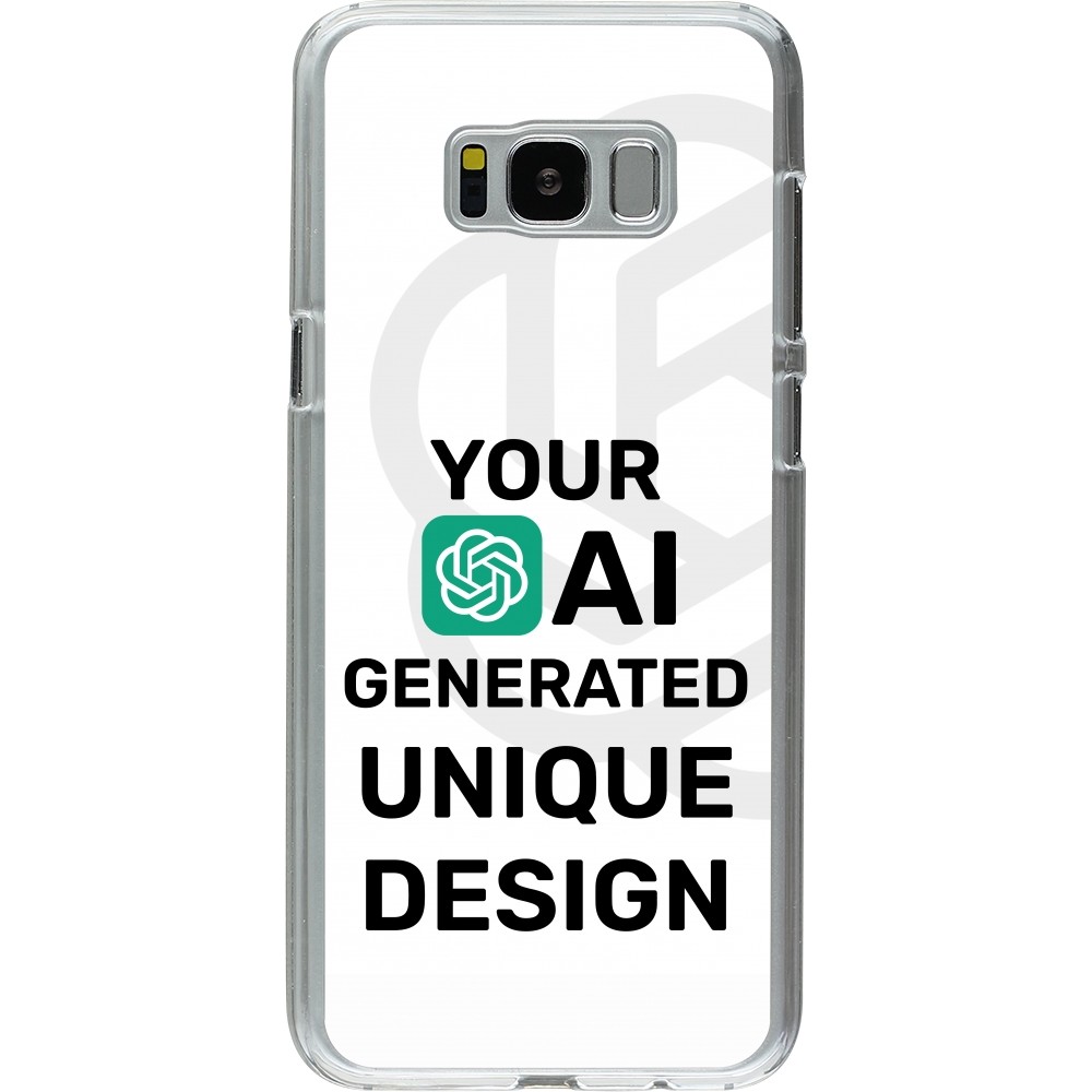 Coque Samsung Galaxy S8+ - Plastique transparent 100% unique générée par intelligence artificielle (AI) avec vos idées