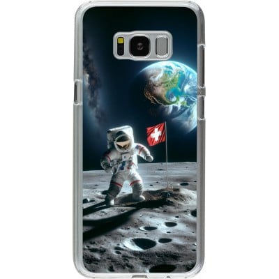 Coque Samsung Galaxy S8+ - Plastique transparent Astro Suisse sur lune