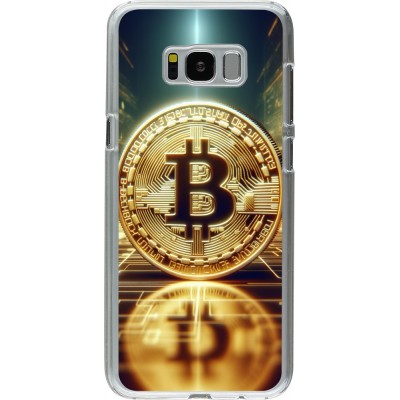 Coque Samsung Galaxy S8+ - Plastique transparent Bitcoin Standing