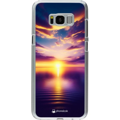 Coque Samsung Galaxy S8+ - Plastique transparent Coucher soleil jaune violet