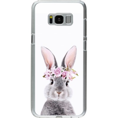 Coque Samsung Galaxy S8+ - Plastique transparent Easter 2023 flower bunny