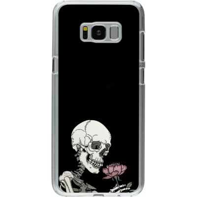 Coque Samsung Galaxy S8+ - Plastique transparent Halloween 2023 rose and skeleton