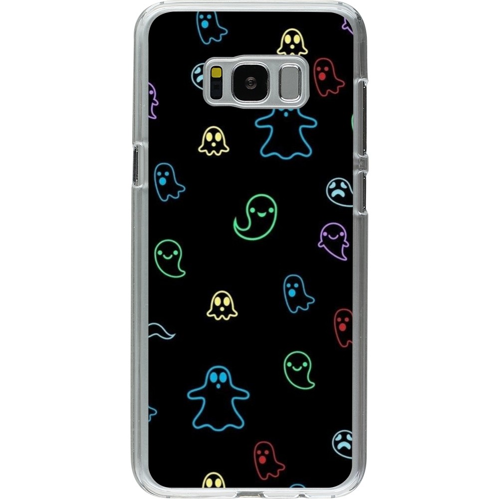 Coque Samsung Galaxy S8+ - Plastique transparent Halloween 2024 colorful ghosts