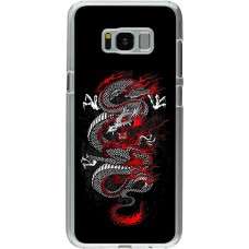 Coque Samsung Galaxy S8+ - Plastique transparent Japanese style Dragon Tattoo Red Black