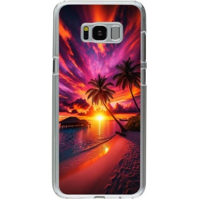 Coque Samsung Galaxy S8+ - Plastique transparent Maldives Dusk Bliss