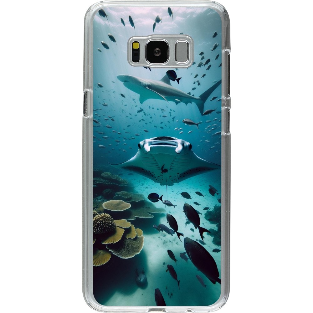 Coque Samsung Galaxy S8+ - Plastique transparent Manta Lagon Nettoyage