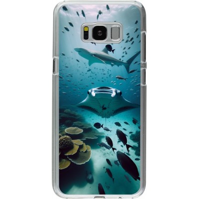 Coque Samsung Galaxy S8+ - Plastique transparent Manta Lagon Nettoyage