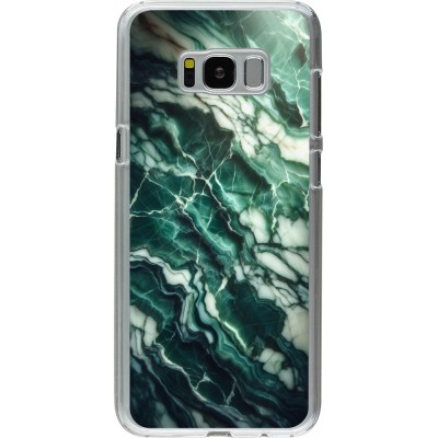 Coque Samsung Galaxy S8+ - Plastique transparent Marbre vert majestueux