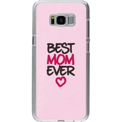 Coque Samsung Galaxy S8+ - Plastique transparent Mom 2023 best Mom ever pink