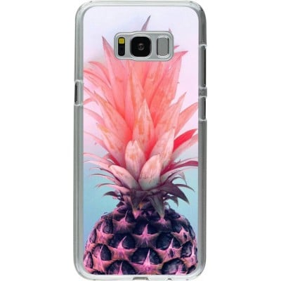 Coque Samsung Galaxy S8+ - Plastique transparent Purple Pink Pineapple