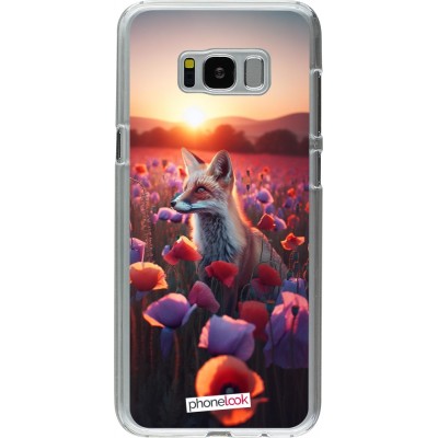 Coque Samsung Galaxy S8+ - Plastique transparent Renard pourpre au crépuscule