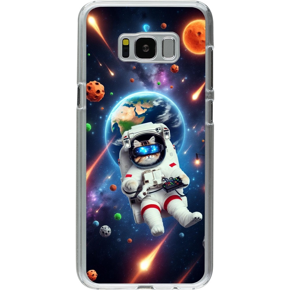 Coque Samsung Galaxy S8+ - Plastique transparent VR SpaceCat Odyssey