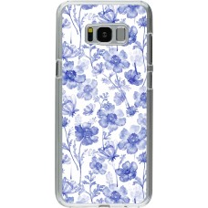 Coque Samsung Galaxy S8+ - Plastique transparent Spring 23 watercolor blue flowers