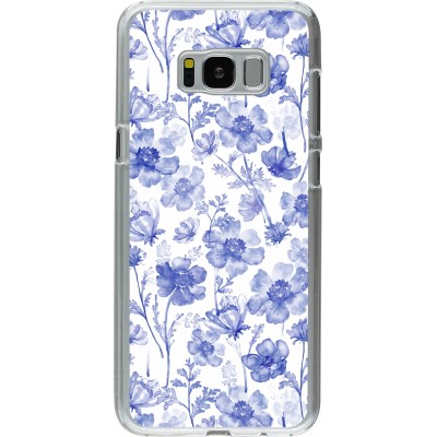 Coque Samsung Galaxy S8+ - Plastique transparent Spring 23 watercolor blue flowers