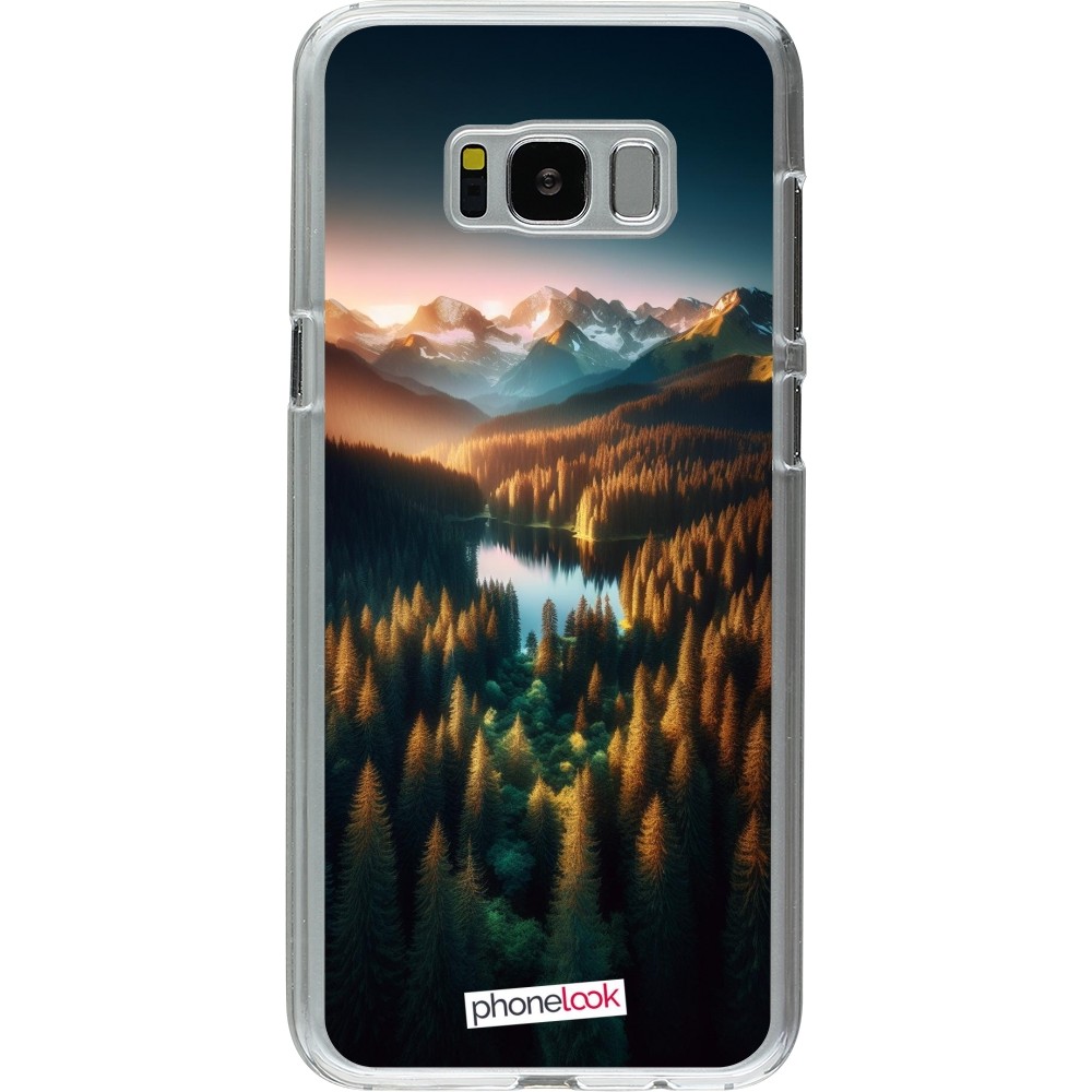 Coque Samsung Galaxy S8+ - Plastique transparent Sunset Forest Lake