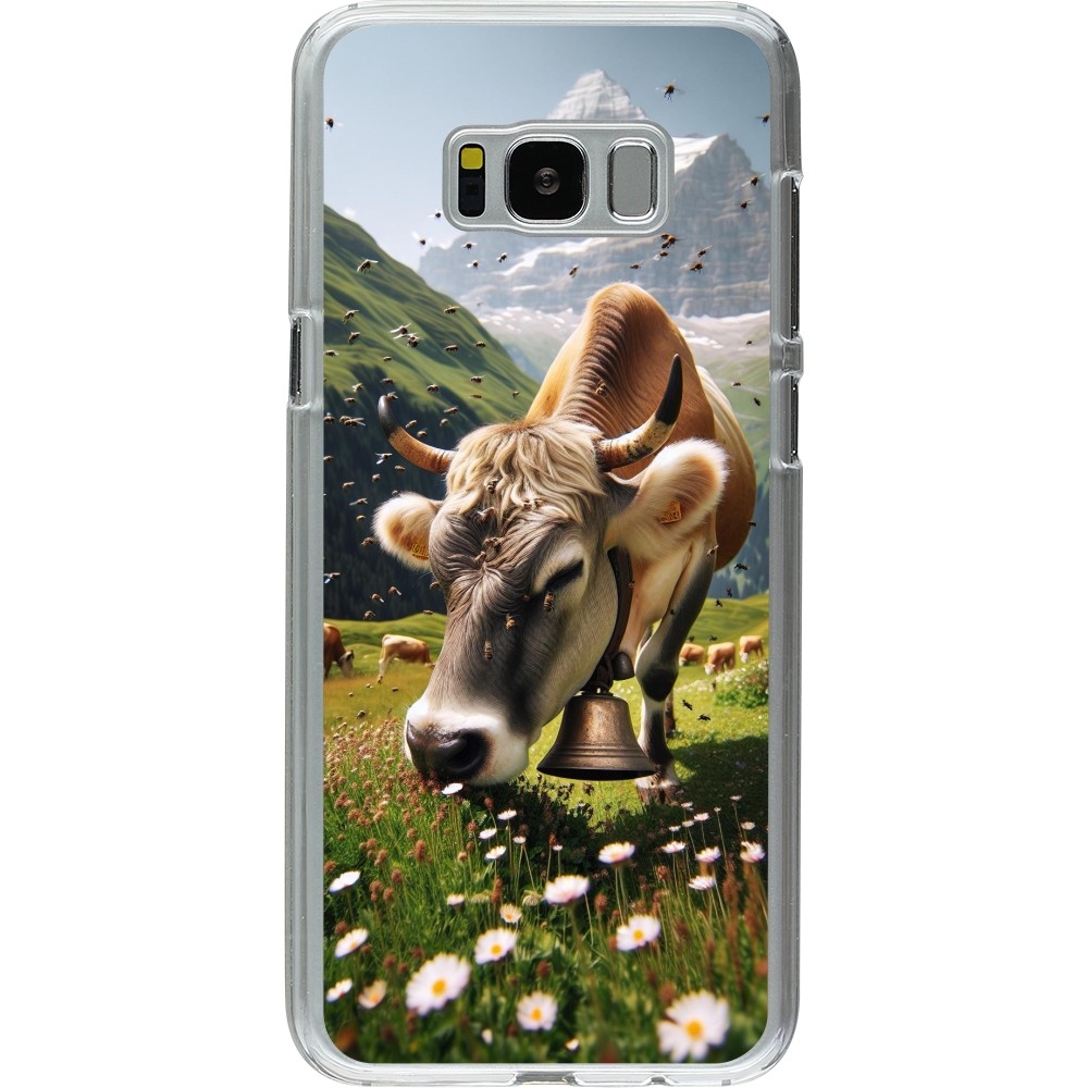 Coque Samsung Galaxy S8+ - Plastique transparent Vache montagne Valais