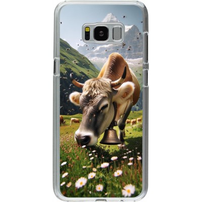 Coque Samsung Galaxy S8+ - Plastique transparent Vache montagne Valais