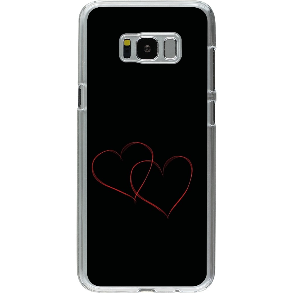 Coque Samsung Galaxy S8+ - Plastique transparent Valentine 2023 attached heart