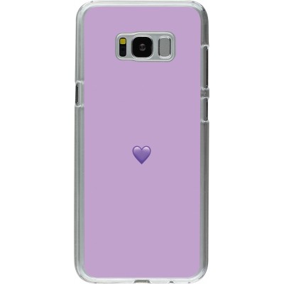 Coque Samsung Galaxy S8+ - Plastique transparent Valentine 2023 purpule single heart