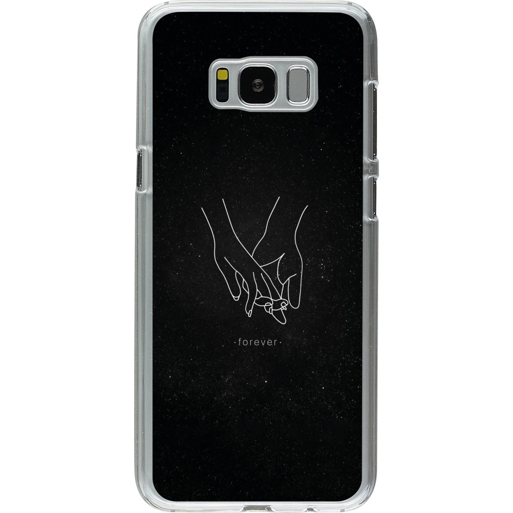 Coque Samsung Galaxy S8+ - Plastique transparent Valentine 2023 hands forever